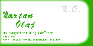 marton olaj business card